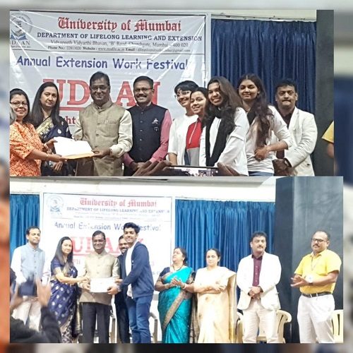 DLLE, Mithibai College (Autonomous) Won SILVER MEDAL, Second Prize In Poster Making Competition At DLLE, University Of Mumbai's Festival *UDAAN*